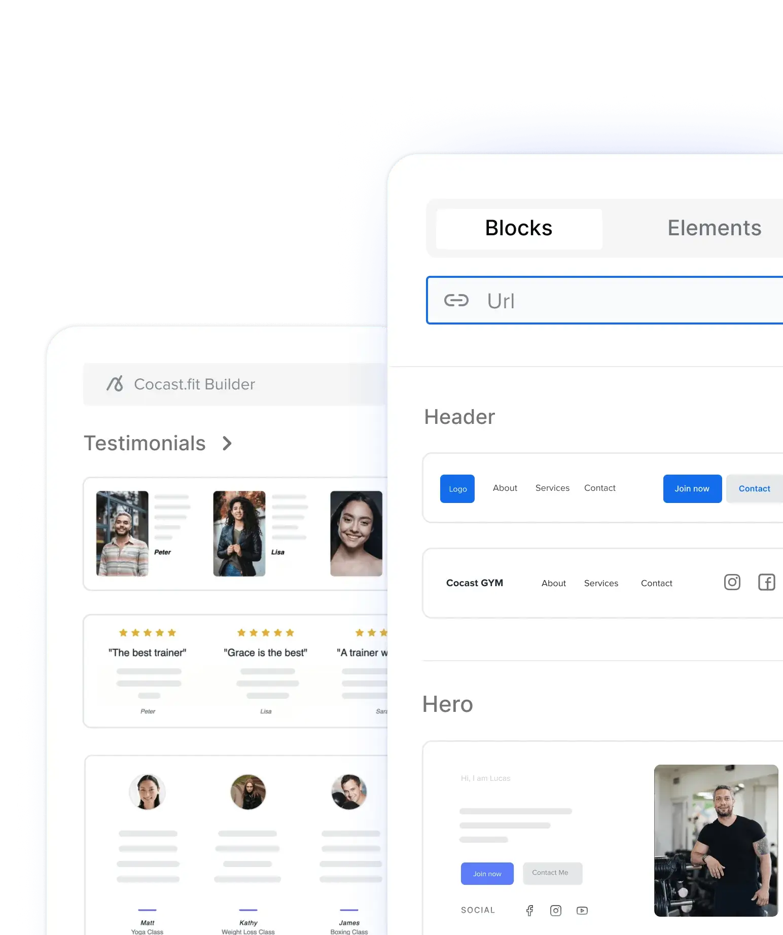 website builder elements